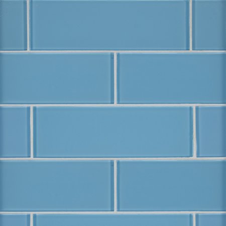 Royal Azure 4"" x 12""  Glossy Glass Wall Tile, 15PK -  MSI, ZOR-MD-0520